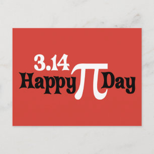 Carte Postale Joyeux Pi Day 3.14 - 14 mars