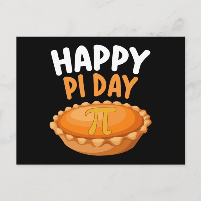 Carte Postale Joyeux Pi Day Pie Mathématiques Math arc-en-ciel (Devant)