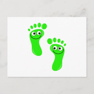Carte Postale Joyeux pied vert