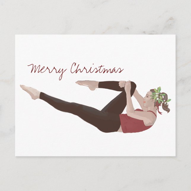 Carte postale Joyeux Pilates de Noël (Devant)