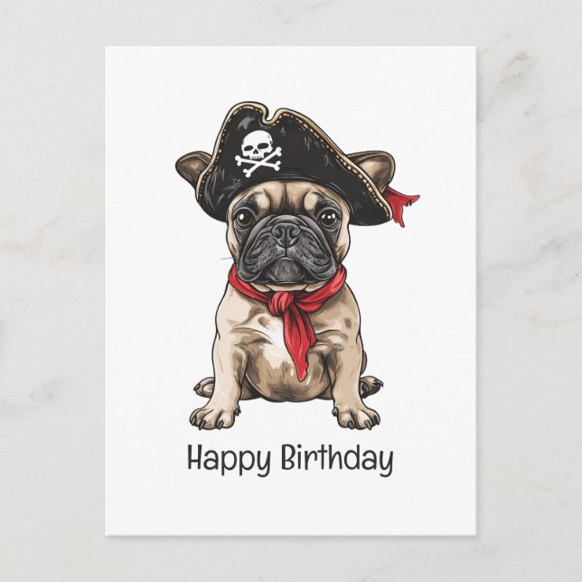 Carte Postale Joyeux Pirate d'Anniversaire (Devant)
