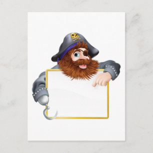 Carte Postale Joyeux pirate pointant son signe