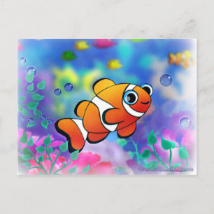Carte Postale Joyeux poisson clown