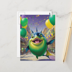 Carte Postale Joyeux poisson Mardi Gras