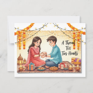 Carte Postale Joyeux Rakhi, Raksha Bandhan