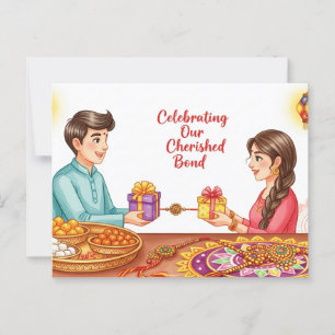 Carte Postale Joyeux Rakhi, Raksha Bandhan