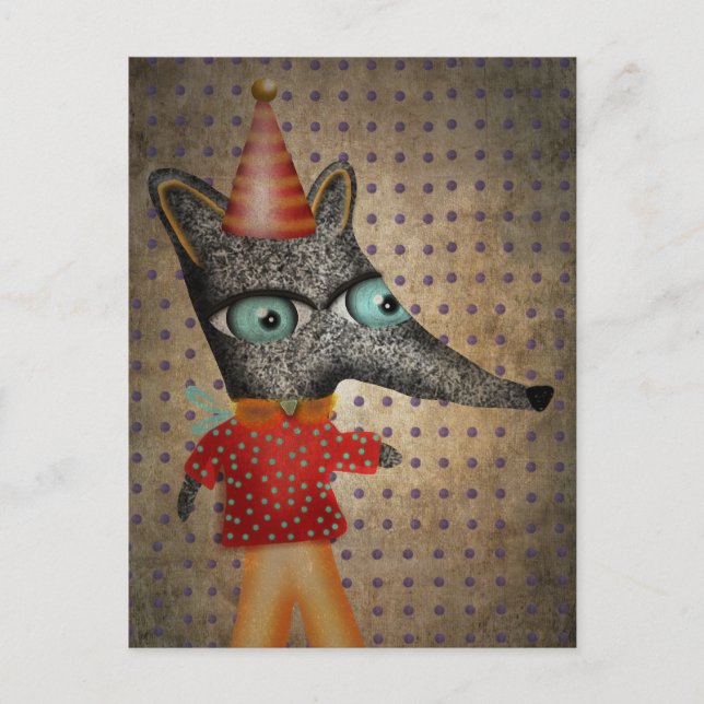 Carte Postale Joyeux Renard d'anniversaire (Devant)