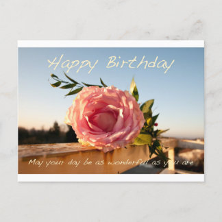 Carte Postale Joyeux Rose d'anniversaire