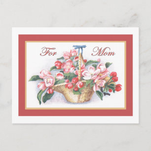 Carte Postale Joyeux Roses de la fête des mères