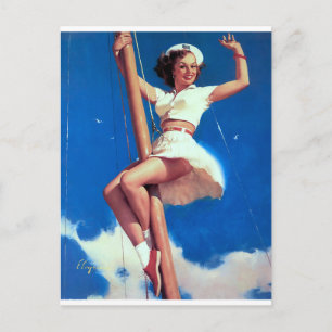 Carte Postale Joyeux Sailor Pin Up