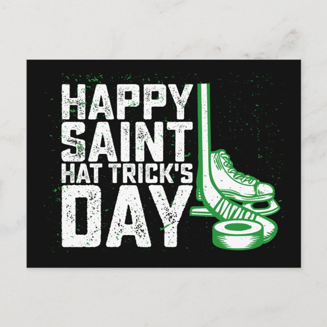 Carte Postale Joyeux Saint Casquette Trick's Day St patrick de h (Devant)