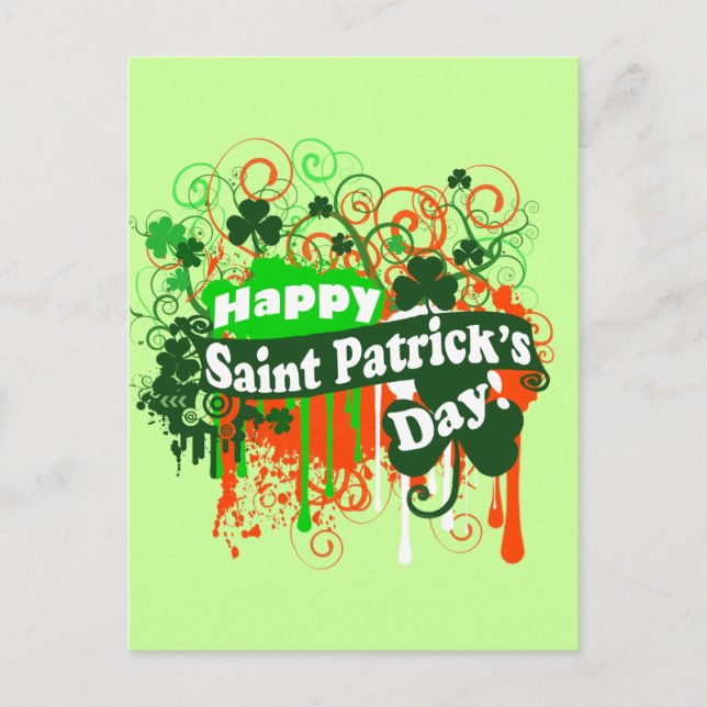Carte Postale Joyeux Saint Patrick (Devant)