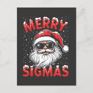 Carte Postale Joyeux Sigmas Drôle Gen Alpha Collège Noël
