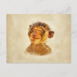 Carte Postale Joyeux singe