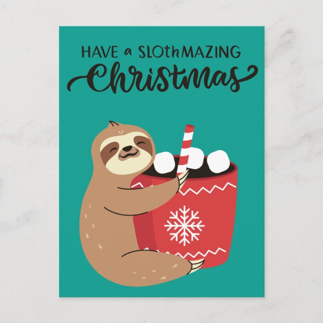 Carte postale Joyeux Slothmas (Devant)