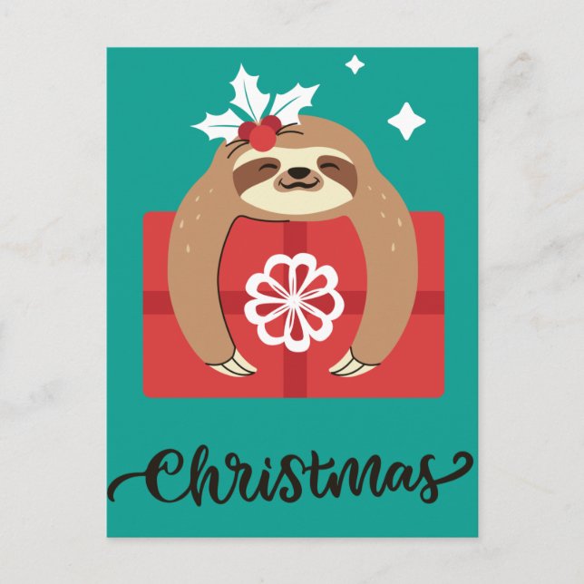Carte postale Joyeux Slothmas (Devant)
