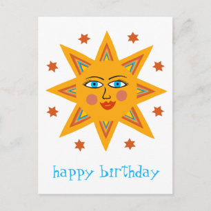 Carte Postale Joyeux soleil JOYEUX ANNIVERSAIRE PERSONNALISÉ