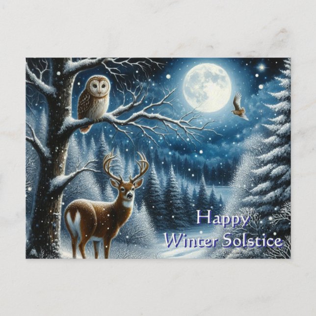 Carte Postale Joyeux Solstice d'Hiver (Devant)