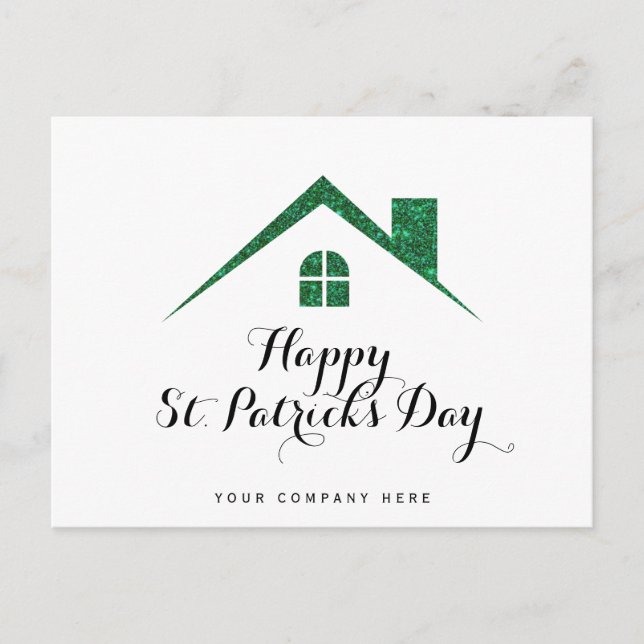 Carte Postale Joyeux St. Patrick's Day Real Estate House (Devant)