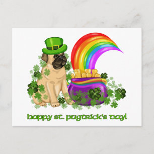 Carte Postale Joyeux St. Pugtrick's Day Tee - shirts et cadeaux