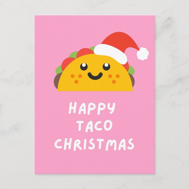 CARTE POSTALE JOYEUX TACO NOËL (Devant)