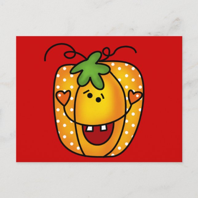 Carte Postale Joyeux tee-shirts et cadeaux Jack-o'-lantern (Devant)