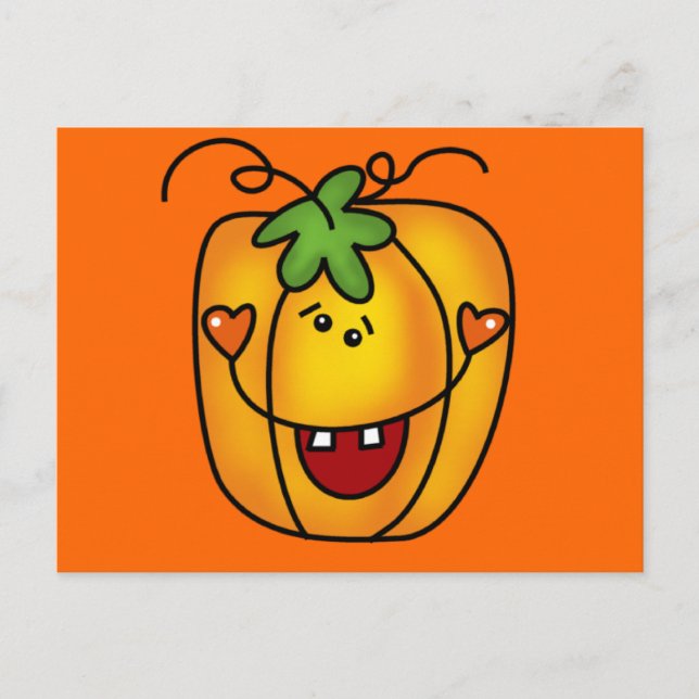 Carte Postale Joyeux tee-shirts et cadeaux Jack-o'-lantern (Devant)