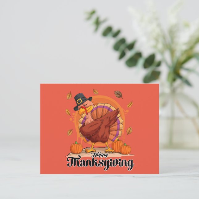 Carte Postale Joyeux Thanksgiving  (Debout devant)