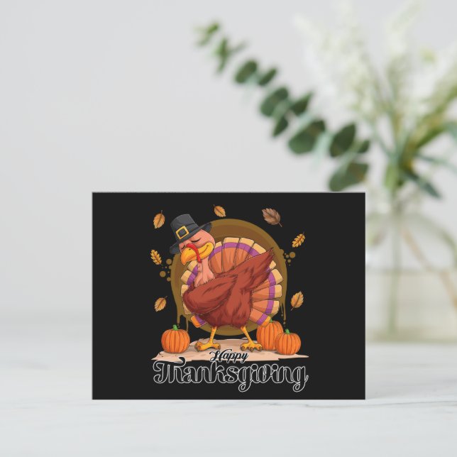 Carte Postale Joyeux Thanksgiving  (Debout devant)
