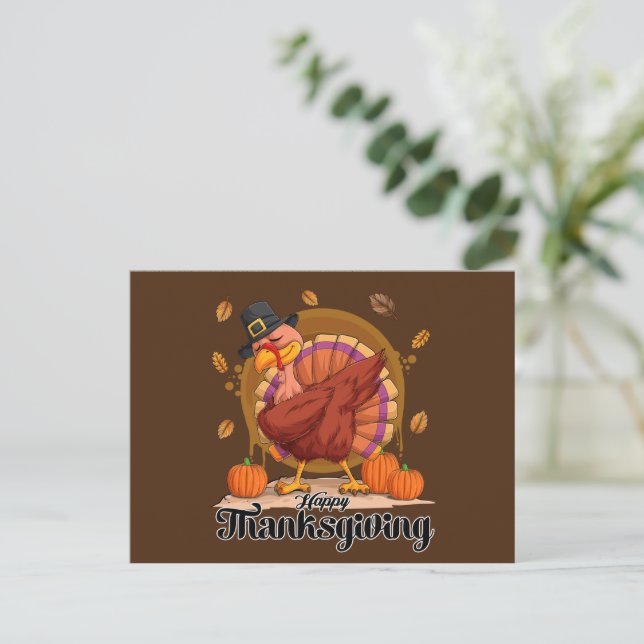 Carte Postale Joyeux Thanksgiving  (Debout devant)
