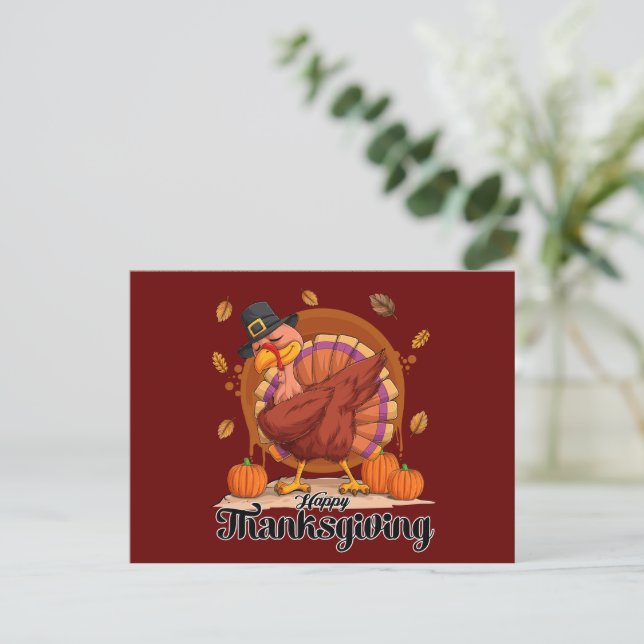 Carte Postale Joyeux Thanksgiving  (Debout devant)