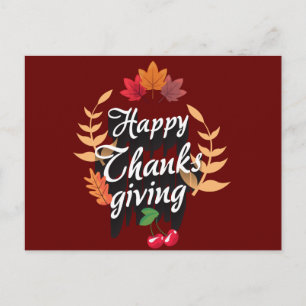 Carte Postale Joyeux Thanksgiving Automne