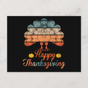 Carte Postale Joyeux Thanksgiving Famille Enfant Pyjama Cadeau C