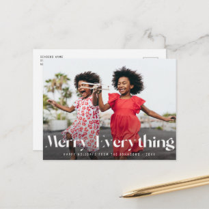 Carte Postale Joyeux tout   Élégant lettrage de noël