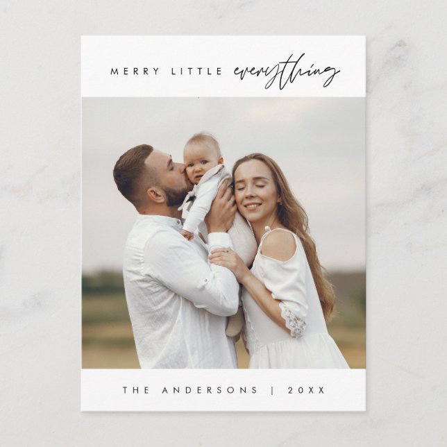 Carte Postale Joyeux Tout, Noël, Photo de famille (Devant)