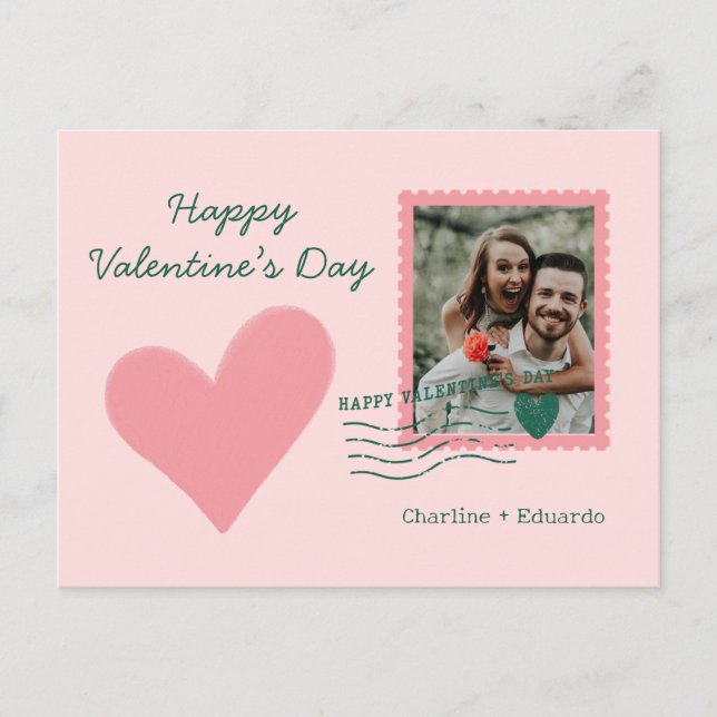 Carte Postale Joyeux Valentines Day Photo Love Mail (Devant)