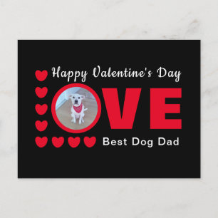 Carte Postale Joyeux Valentines Jour Chien Papa Coeurs Amoureux