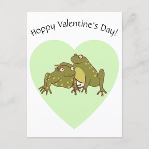 Carte Postale Joyeux Valentines Jour Funny Grenouilles Hoppy en