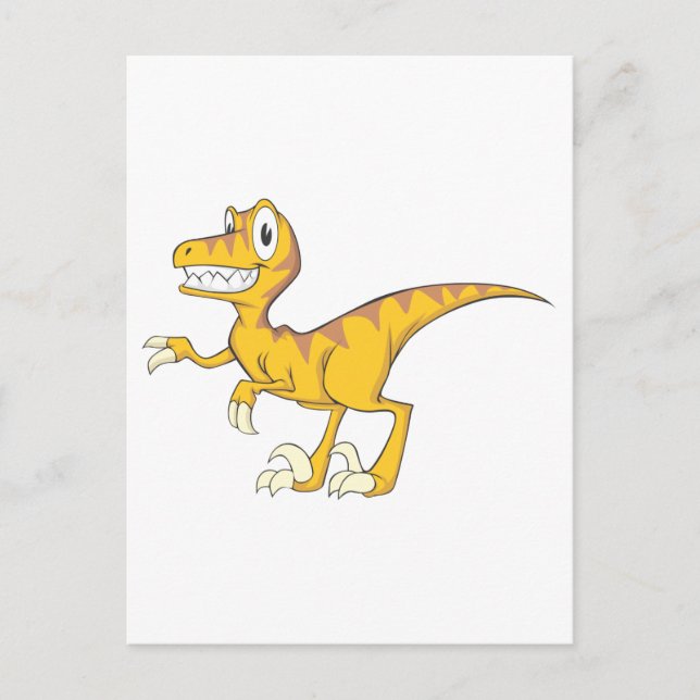 Carte Postale Joyeux Velociraptor Dinosaur (Devant)