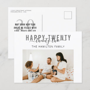Carte Postale Joyeux vingt-deux typographie vacances photo