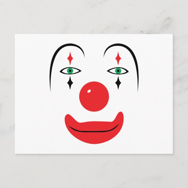 Carte Postale Joyeux visage de clown (Devant)