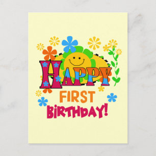 Carte Postale Joyful First Birthday T-shirts et cadeaux