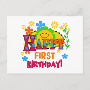 Carte Postale Joyful First Birthday T-shirts et cadeaux