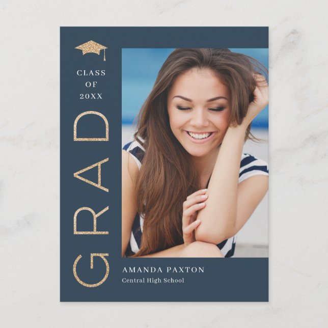 Carte postale Joyful Grad Editable Color Graduatio (Devant)