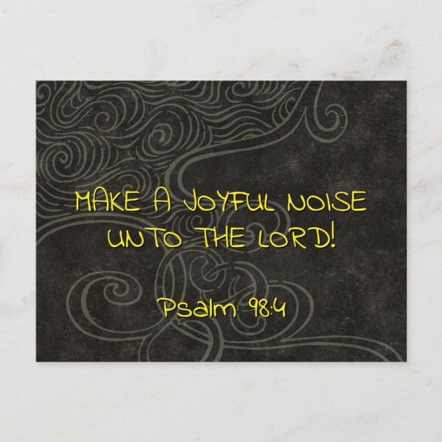 Carte Postale  Joyful Noise 3 Psalm 98:4 Christian Scripture (Devant)