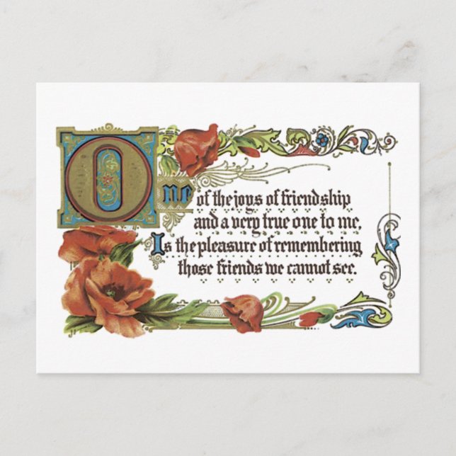 Carte Postale Joys d'amitié (Devant)