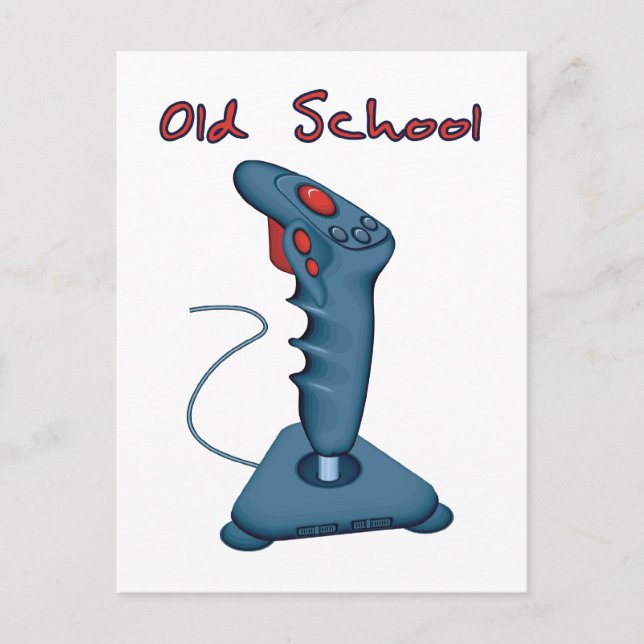Carte Postale Joystick de la vieille école (Devant)