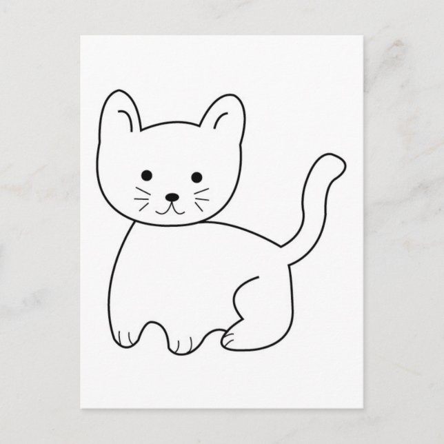 Carte Postale jpgcat DESSIN ANIMÉ CROQUIS DESSIN PETIT CHAT CHAT (Devant)