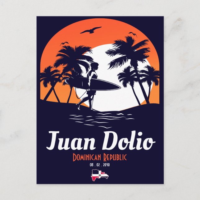 Carte Postale Juan Dolio République Dominicaine Souvenirs Vintag (Devant)