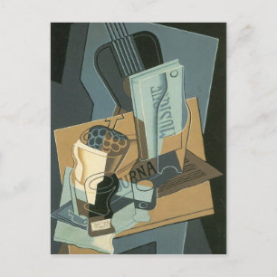Carte Postale Juan Gris - Feuille de musique